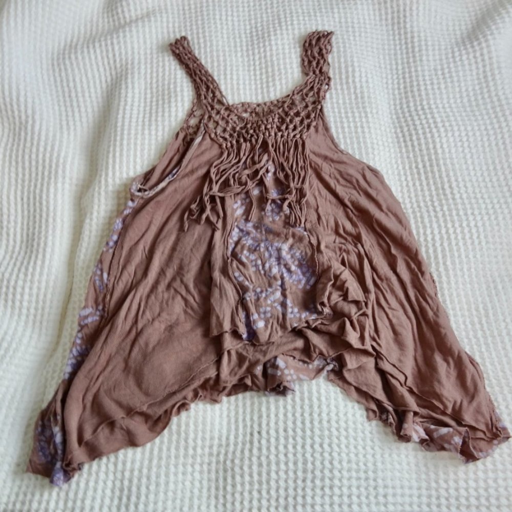 Free People Mauve Purple Lavender Hippie Tank Top XS